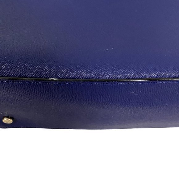 Kate Spade New York Cedar Street Maise Blue and Black Saffiano‎ Leather Satchel - Picture 4 of 11